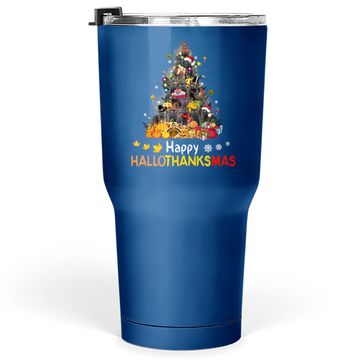 Discover Black Cat Happy Hallothanksmas Tumbler 30 Oz