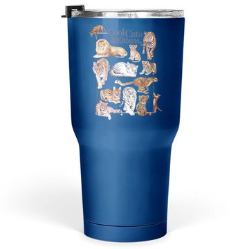 Discover Cool Cats & Kittens White Graphic Tumbler 30 Oz