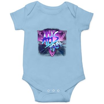 Discover American Horror Story 1984 Neon Grid Logo Baby Bodysuit
