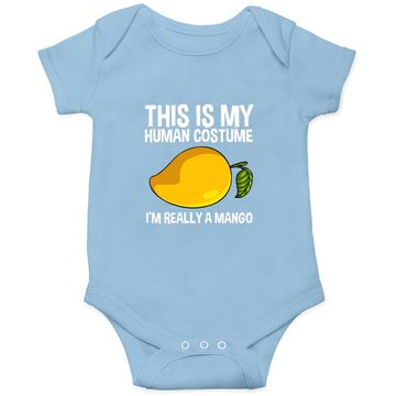 Discover This Is My Human Costume Mango Fruit Baby Bodysuit