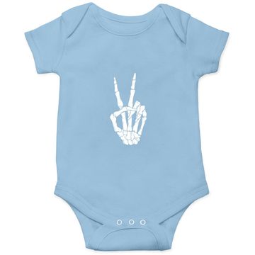 Discover Peace Sign Skeleton Hand Baby Bodysuit