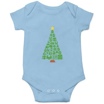 Discover Super Mario Item Characters Christmas Tree Baby Bodysuit
