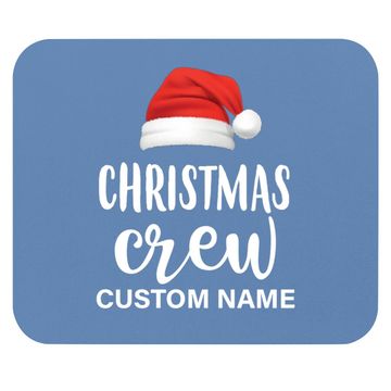 Discover Christmas Crew Custom Name Mouse Pads