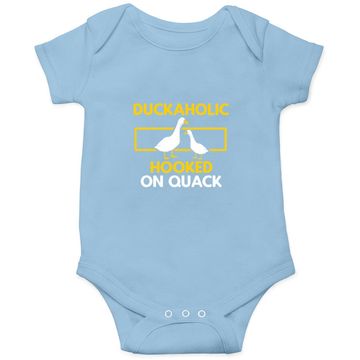 Discover Duckaholic Hooked On Quack Funny Duck Hunting Hunter Baby Bodysuit