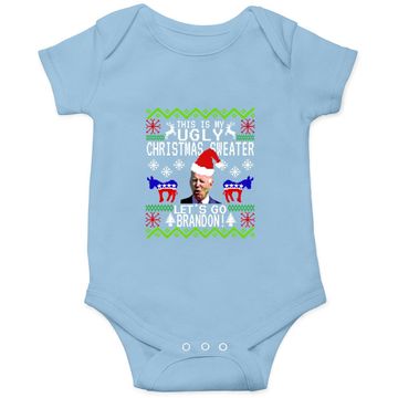 Discover Let's Go Brandon Ugly Christmas Baby Bodysuit
