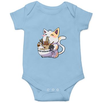 Discover Kawaii Neko Cat Rabowl Anime Japanese Noodles Baby Bodysuit