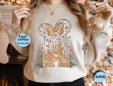Discover Disney Gingerbread Castle Sweatshirt, Christmas Castle Sweatshirt
