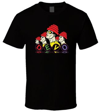 Discover Devo rock band tee shirt