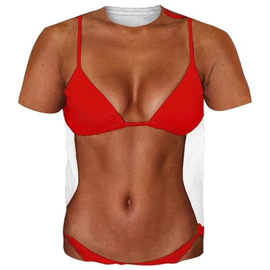 Mens Muscle Body 3D Print Tshirt Activewear Blouse Polyester Workout Top