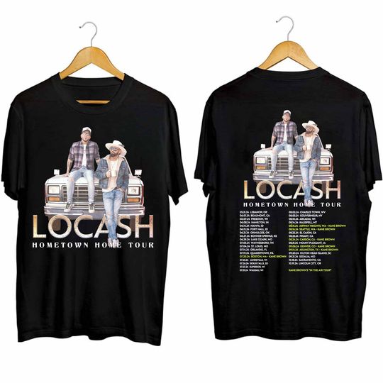 LoCash Hometown Home Tour 2024 Double Sided Shirt