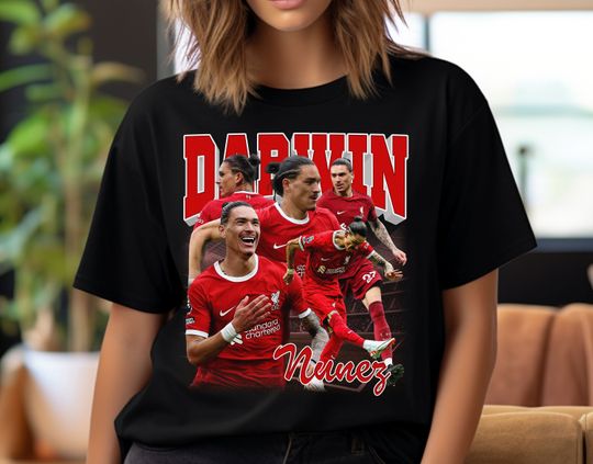 Darwin Nunez, Darwin Shirt, Liverpool Bootleg Shirt, Soccer Graphic Tee