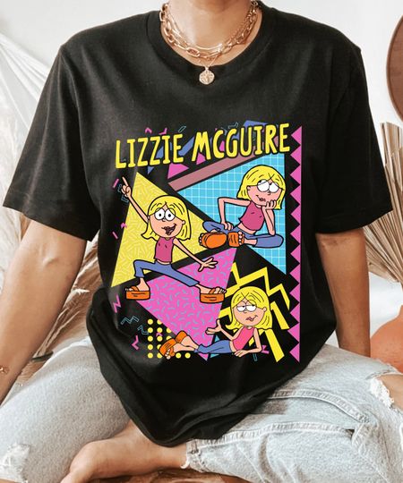 Disney Channel Lizzie Mcguire Shirt, 2000 TV show T-shirt