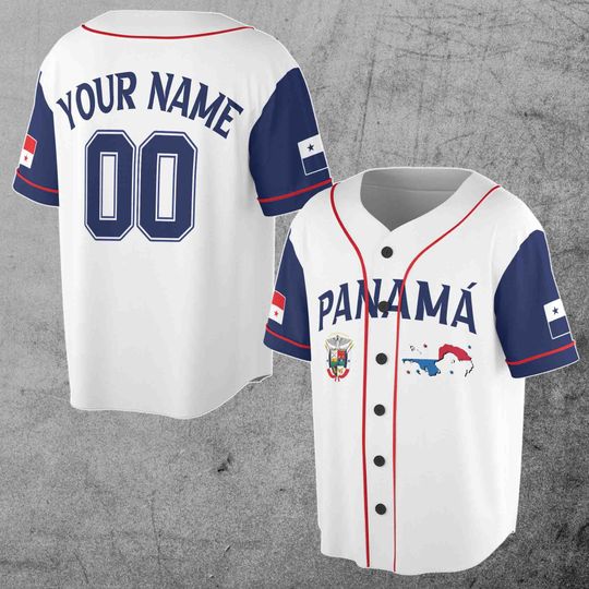 Panam Camisa Flag Coat Of Arms Custom Name Number 3D Baseball Jersey
