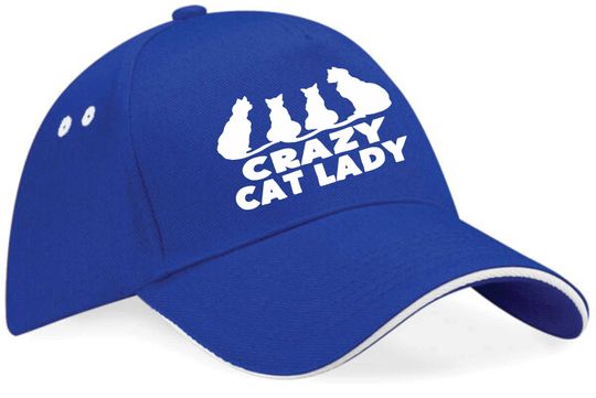 Crazy Cat Lady Baseball Cap, Cat Lovers Gift