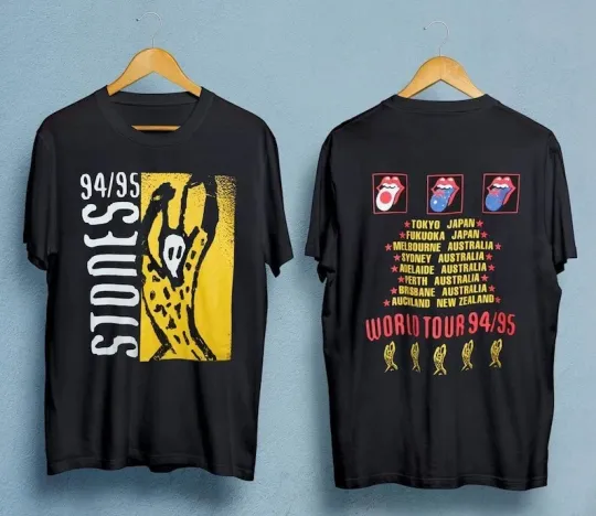 Vintage 90s Double Side The Rolling Stones 1994-95 Voodoo Lounge Tour Shirt, Ann