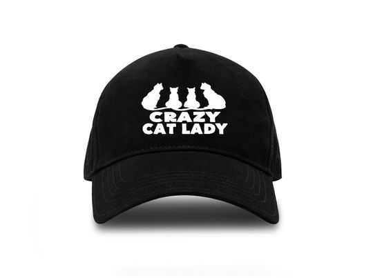 Crazy Cat Lady Baseball Cap, Cat Lovers Gift