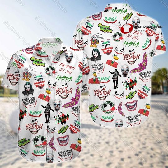 Pennywise Button Shirt And Shorts, Pennywise Hawaiian Shirt