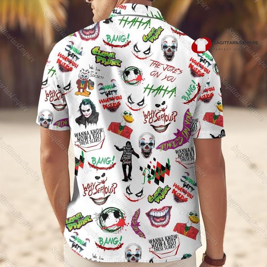 Pennywise Button Shirt And Shorts, Pennywise Hawaiian Shirt