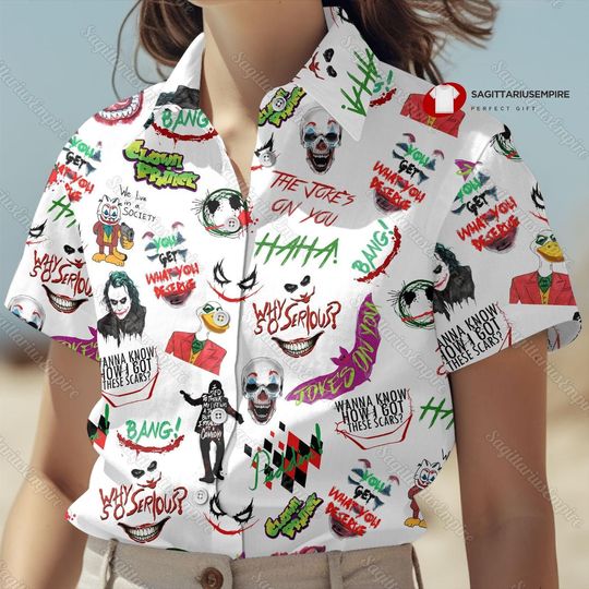 Pennywise Button Shirt And Shorts, Pennywise Hawaiian Shirt