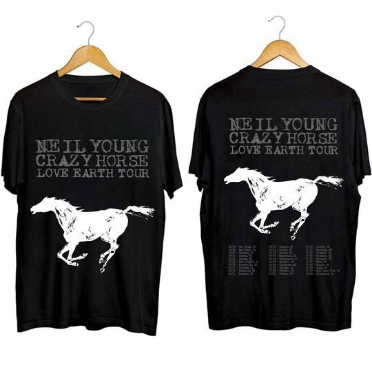 Neil Young and Crazy Horse 2024 Tour Double Sided Shirt