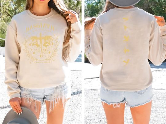 Fourth Wing Double-Sided T-shirt Comfort Colors Basgiath War College Hoodie Fourth Wing Tee Dragon Rider Sweatshirt Bookish Gift Faux Gold