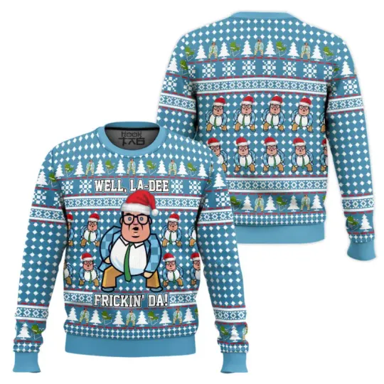 Matt Foley Chris Farley Saturday Night Live Ugly Christmas Sweater Funny Holiday Party Pullover Sweater for Men Women Xmas Gifts