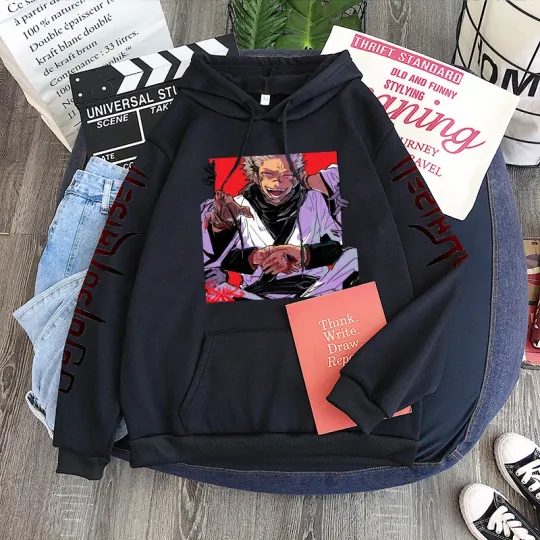 Anime Jujutsu Satoru Choso Yuji Itadori Manga Hoodies Sweatshirts Women Harajuku Cartoon Clothing Winter Warm Hoodies
