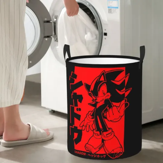 Japanese Shadow The Hedgehog Foldable Laundry Baskets