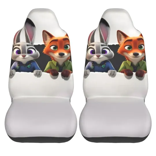 Discover Zootopias Judy Nick Universal Car Seat Cover