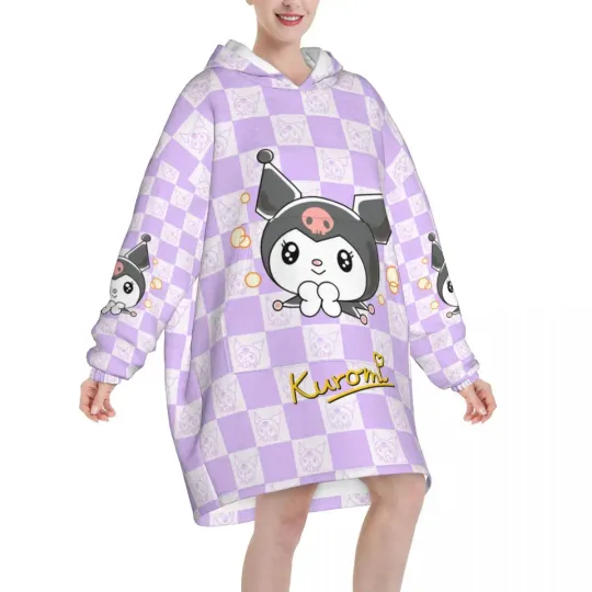 Cute Sanrio Kuromi Blanket Hoodie