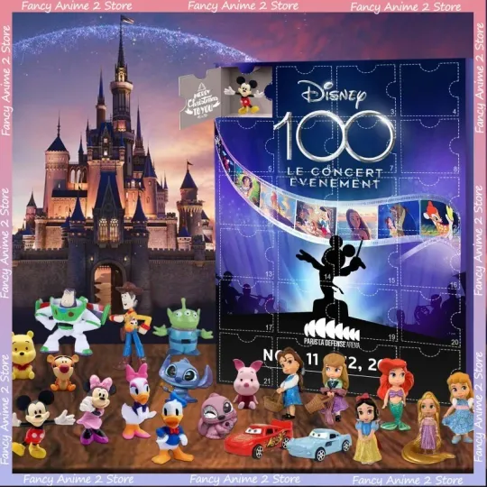 2025 Christmas Mickey Mouse Minnie Advent Calendar Blind Box 24 Days Countdown Surprise Blind Box Random Toys Gifts New Year