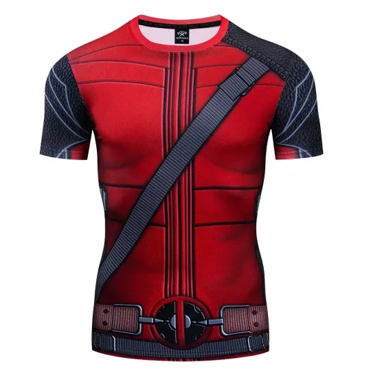 Men's Compression Shirts Superhero Longs Sleeve Workout Gym T-Shirt Running Tops Cool Dry Sports Base Layer Athletic Undershirts