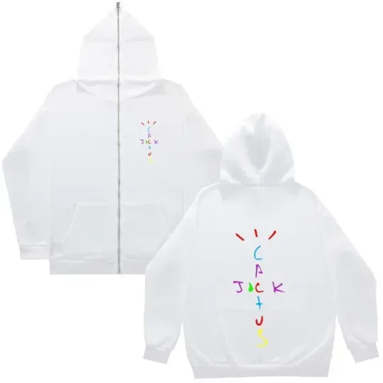 Travis Hip-hop Rapper Printed Zip Up Hoodie