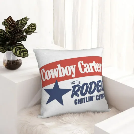 Beyonce Cowboy Carter Logo Throw Pillow
