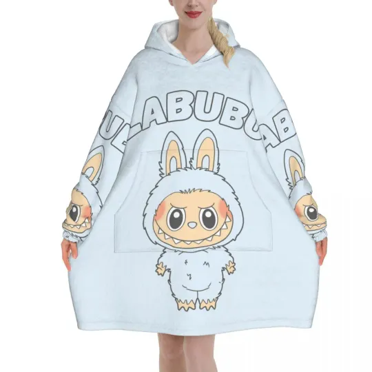 Oversized Labubu Blanket Hoodie