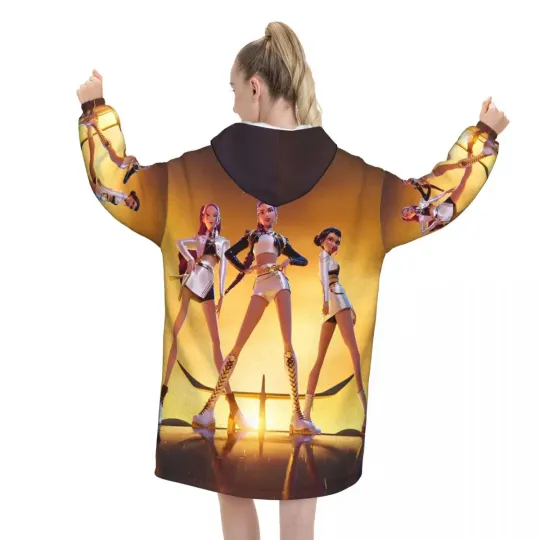 Kpop Demon Hunters Blanket Hoodie