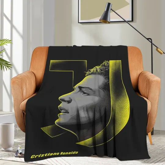 Custom Blanket Sofa Ronaldo CR7 Bed Camping Nap Fluffy Soft Blankets for Winter Warm King Size Microfiber Bedding