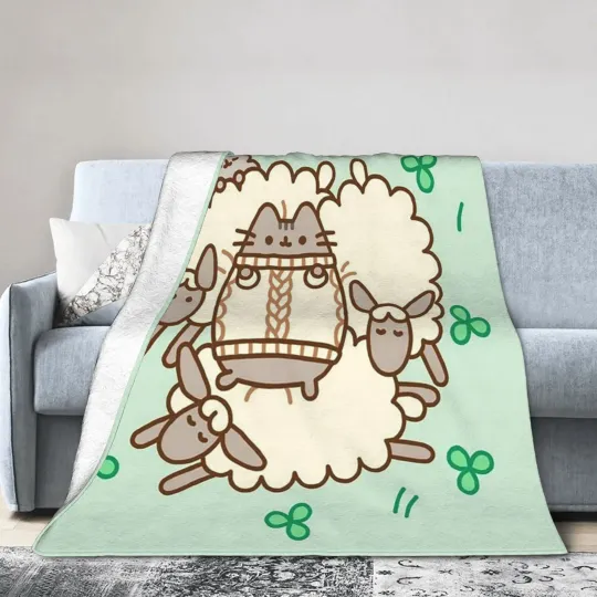 Pusheens Cat Merch Throw Blanket