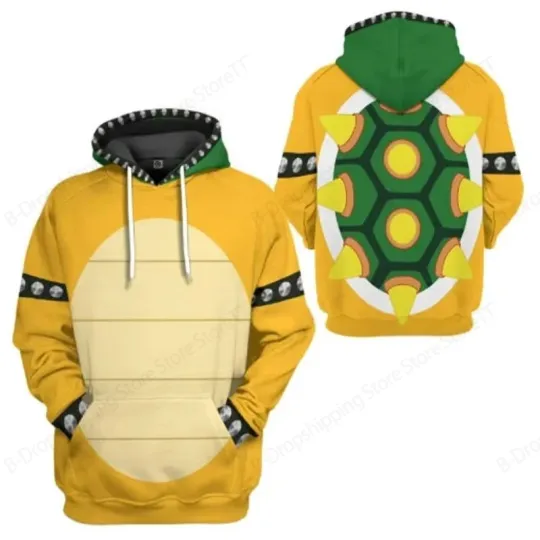 Super Brothers Style Bowser 3D Print Hoodie Men Women Fashion Casual Plus Size Hoodie Sweatshirt Street Tracksuit Men's Clothing