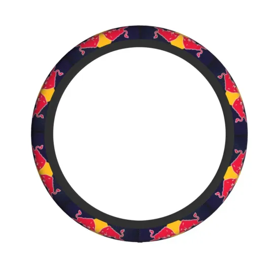 Red Bulls Car Steering Wheel Cover
