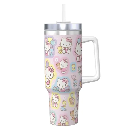 Hello Kitty Cat  Tumblers 40 oz With Handle | Christmas Gift