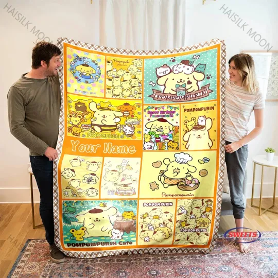 3D Sanrio Pompompurin Collection Cartoon Blanket