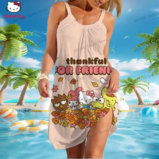 Kitty Summer Sleeveless Dresses | Beach Dress | Summer Gift