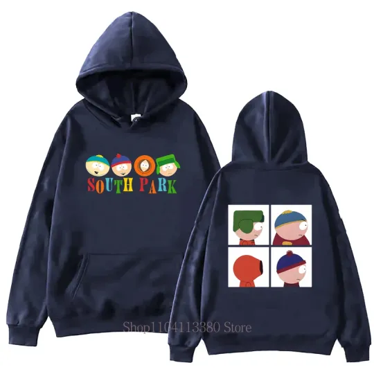 Men Clothing South Park Cute Print Hoodies Fall Winter Women Casual Fashion Long Sleeve Tops Y2K Fleece Pullover Sweatshirts
