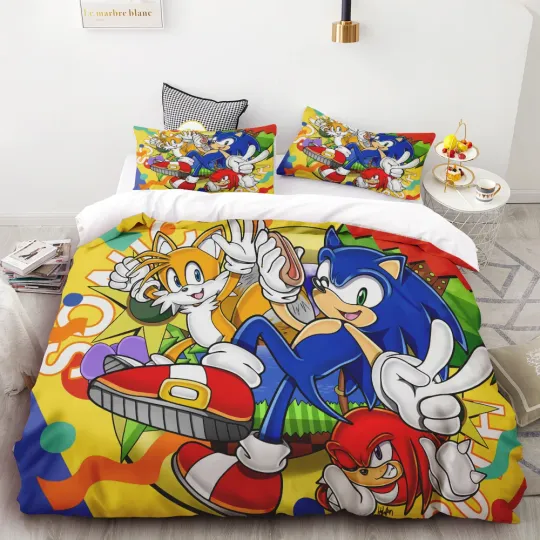 Sonic 3D Exquisite Cartoon Anime Bedding Set