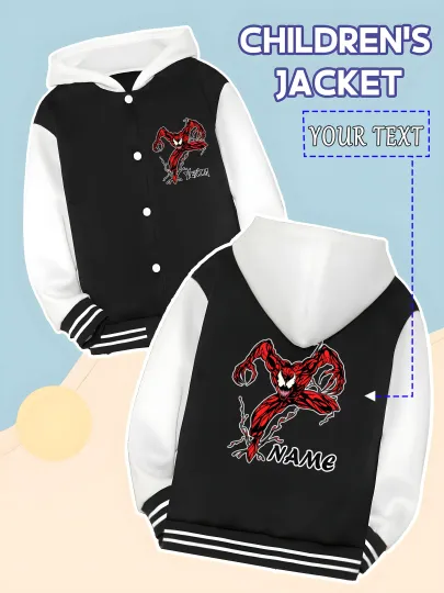 Marvel Boys Baseball Jacket with Venom Print