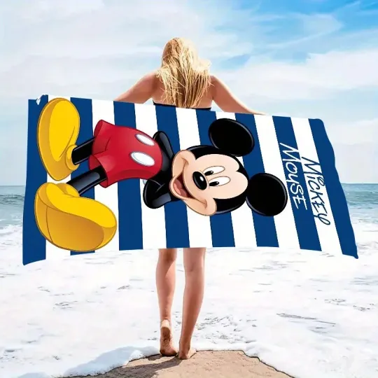 Disney Mickey Mouse Striped Beach Towel
