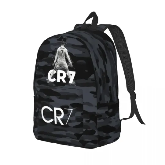 CR7 Ronaldos Backpack for Men and Women, Laptop Shoulder Bag, Student and Work Daypack, Gift
