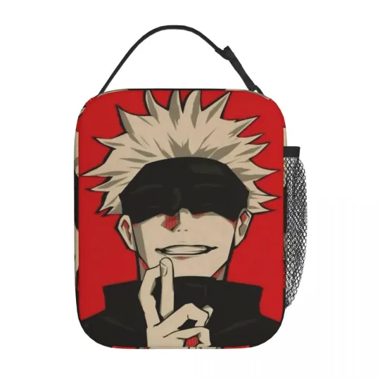 Satoru Gojo Anime Lunch Bag for Kids and Adults Japanese Manga Cooler Tote Thermal Handbag