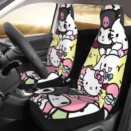 Hello Kitty Cartoon Car Seat Covers